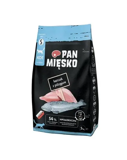 PAN MIĘSKO pui si pastrav hrana pentru pisici S 5 kg