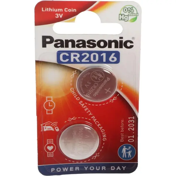 Panasonic Baterie Panasonic CR-2016L/2BP, 3V, litiu