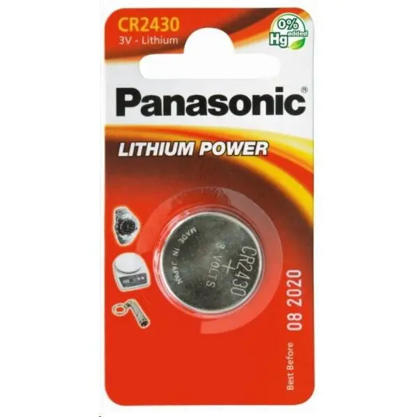 Panasonic Baterie Panasonic CR2430/1BP, Litiu 3V, Argintiu