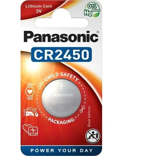 Panasonic Baterie Panasonic CR2450, 3V, 1 buc, Argintiu