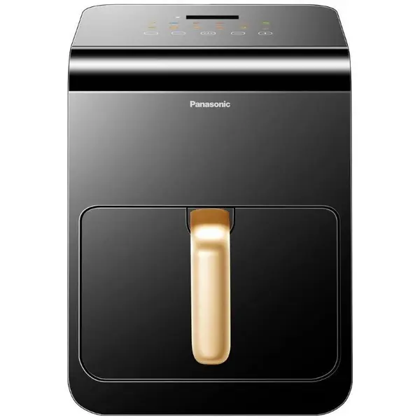 Panasonic Friteuza cu aer Panasonic NF-CC600AXE 6 l, 1450 W, Carcasa rece la atingere, functie abur, cronometru digital, LCD, fereastra, oprire automata, Negru