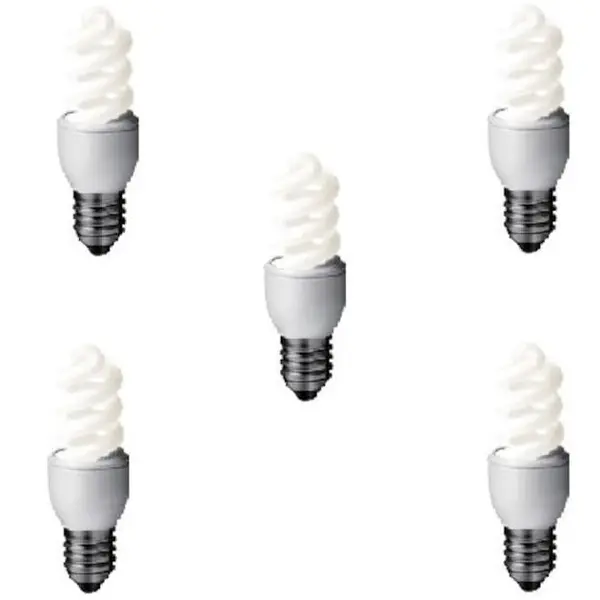 Panasonic Set 5 becuri economice Panasonic EFD8E65HD-5, putere lampa 8W, echivalent pentru incandescenta 45W