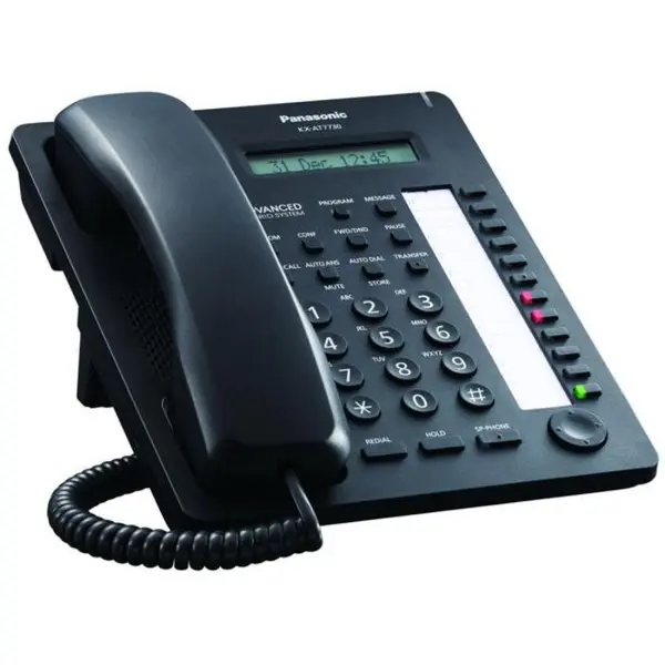 Panasonic Telefon proprietar Panasonic KX-AT7730XB, analogic, Negru