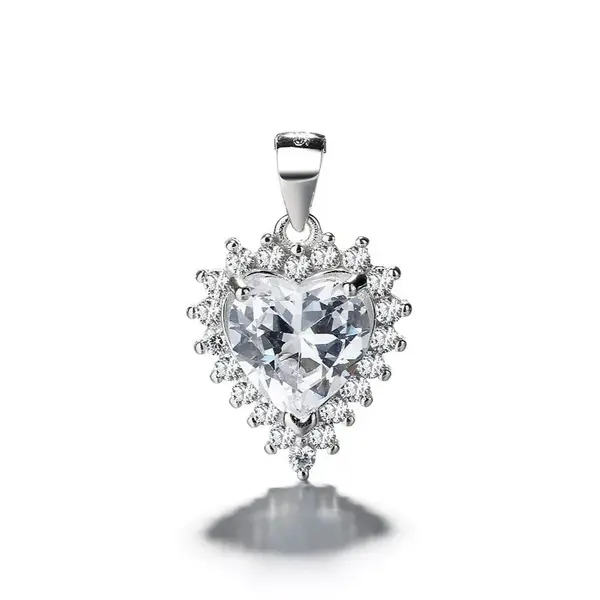 Pandantiv argint 925, JW1290, model elegant, placat cu rodiu