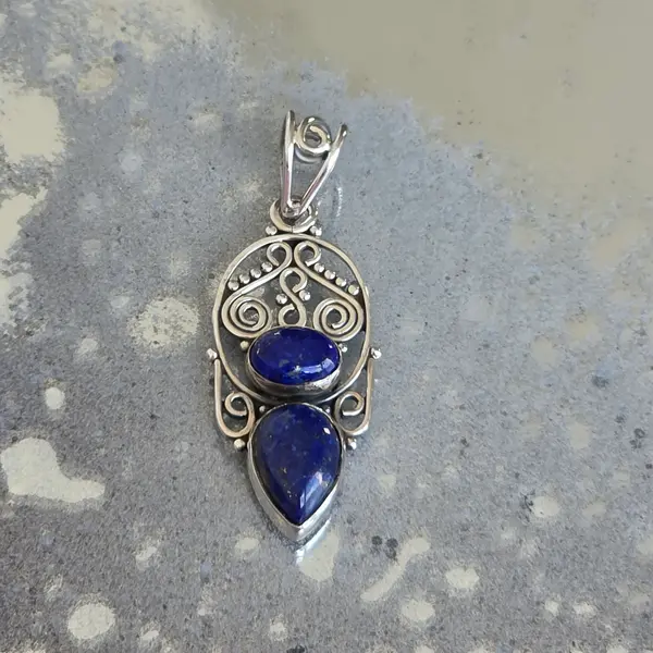 Pandantiv argint lapis lazuli | Blue 3