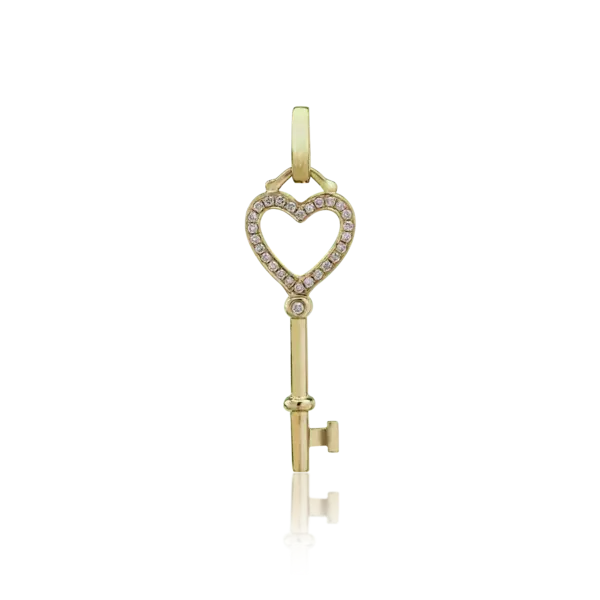 Pandantiv cheita din aur galben cu diamante de 0.08ct