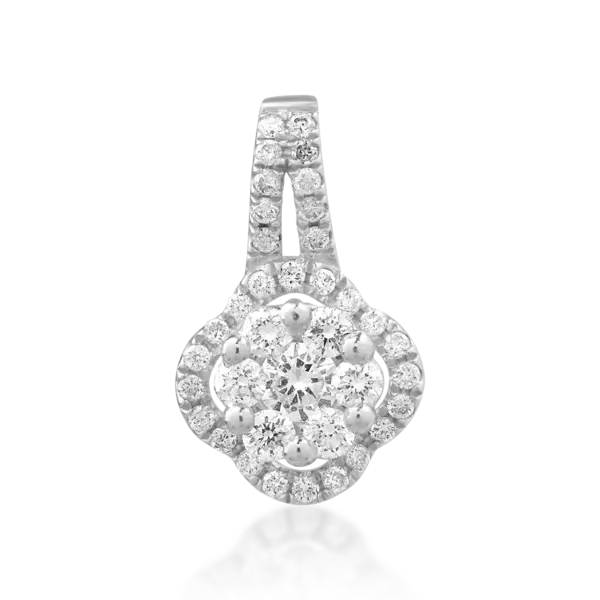 Pandantiv din aur alb cu diamante de 0.323ct
