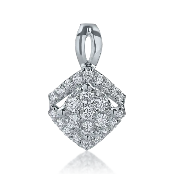 Pandantiv din aur alb cu diamante de 0.37ct