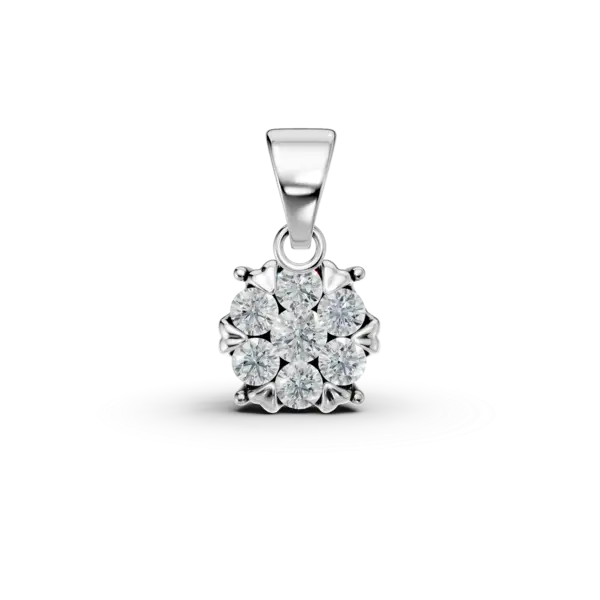 Pandantiv din aur alb cu diamante de 0.3ct