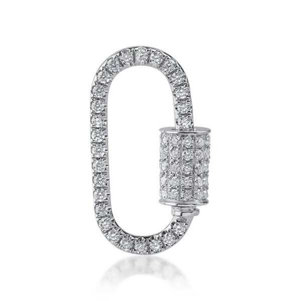 Pandantiv din aur alb cu diamante de 0.45ct
