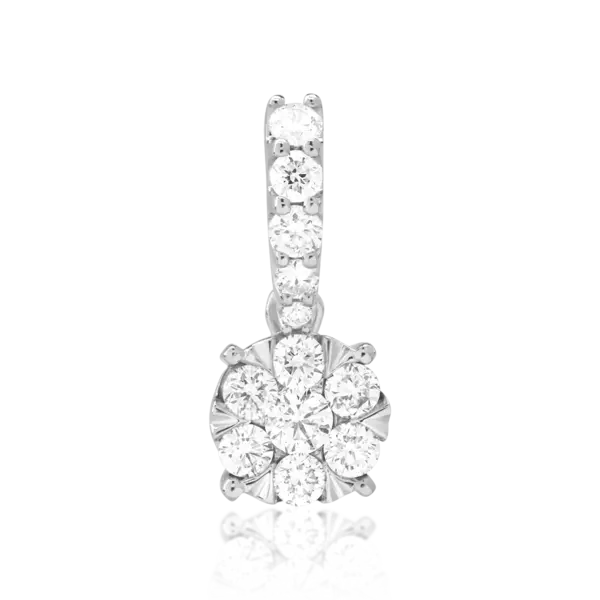 Pandantiv din aur alb cu diamante de 0.5ct