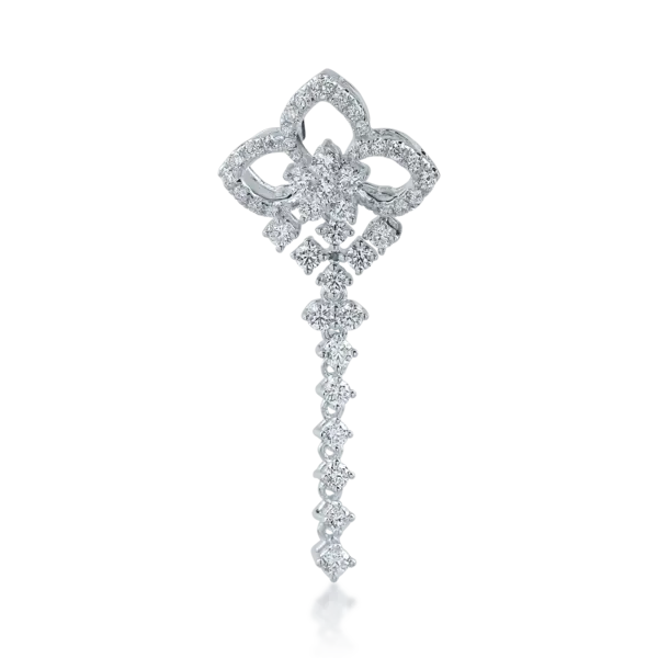 Pandantiv din aur alb cu diamante de 0.751ct