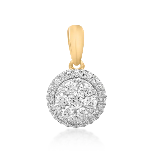 Pandantiv din aur galben cu diamante de 0.324ct