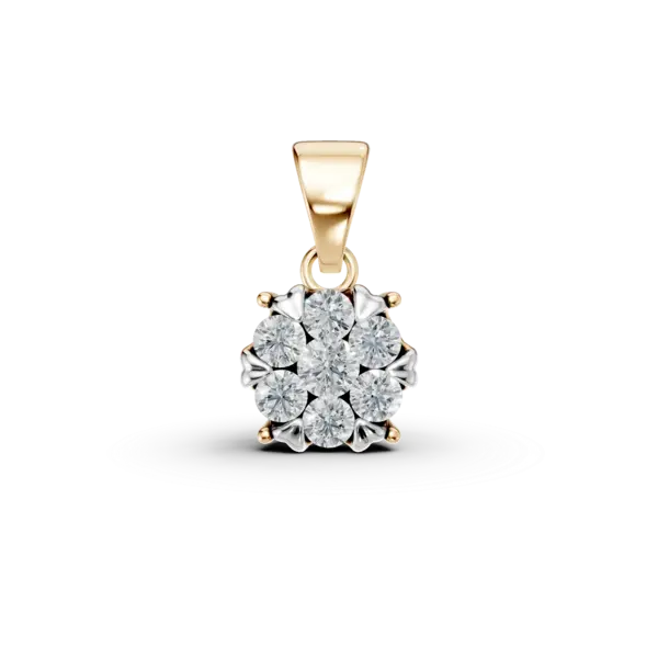 Pandantiv din aur galben cu diamante de 0.3ct