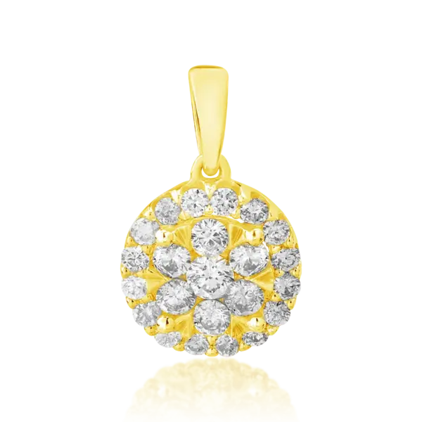 Pandantiv din aur galben cu diamante de 0.5ct