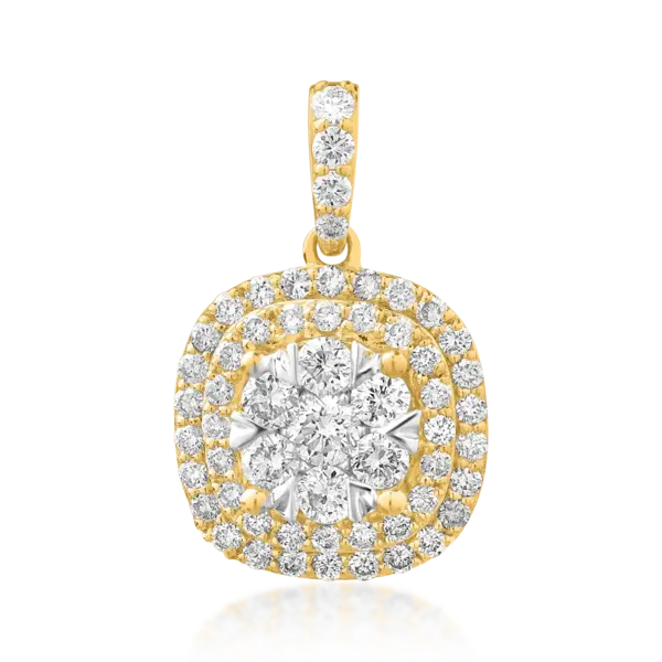 Pandantiv din aur galben cu diamante de 0.5ct