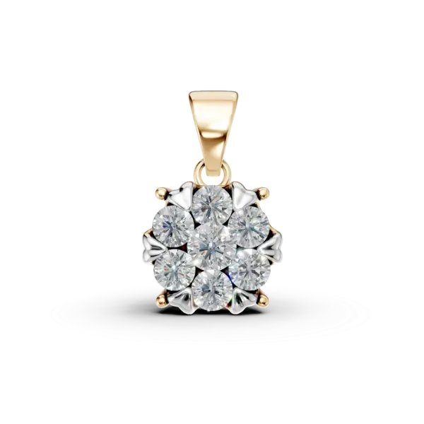 Pandantiv din aur galben cu diamante de 0.5ct