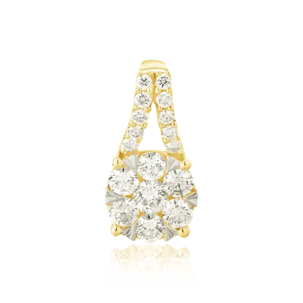 Pandantiv din aur galben cu diamante de 0.75ct