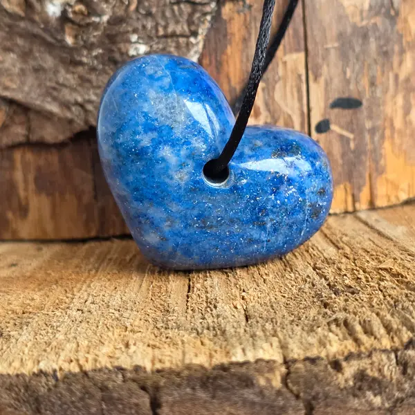 Pandantiv donut inima lapis lazuli | Model 2