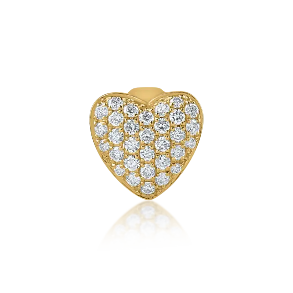 Pandantiv inima din aur galben cu diamante de 0.18ct