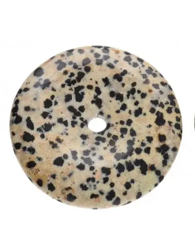 Pandantiv jasp dalmatian piatra pi donut L