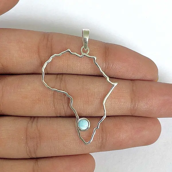 Pandantiv larimar argint | Wave