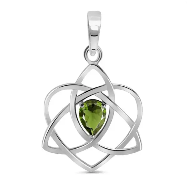 Pandantiv moldavit inimi Triquetra