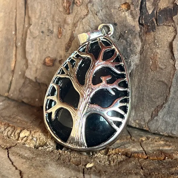 Pandantiv obsidian Tree of Life
