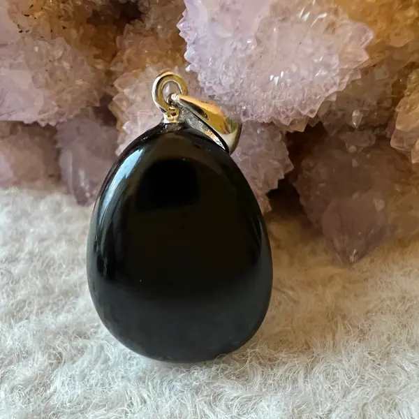 Pandantiv obsidian tumble