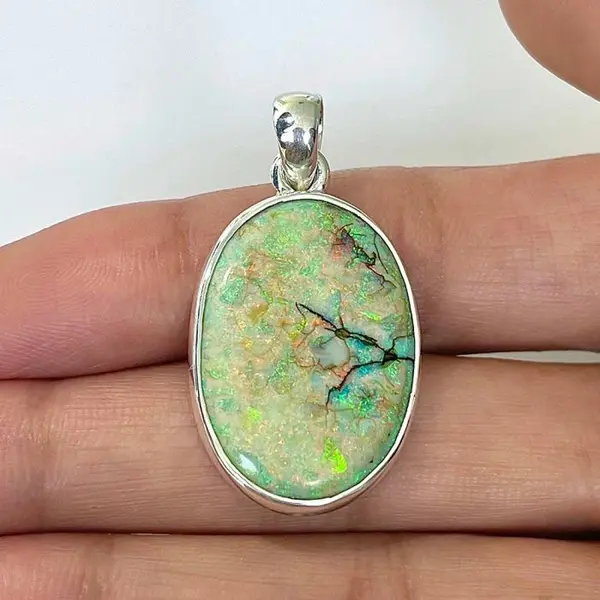 Pandantiv opal din argint | Model 4