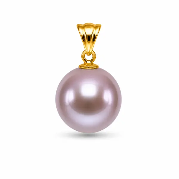 Pandantiv Perla Lavanda 8 mm, Calitatea AAA+, cu Aur 14K (aur 585)