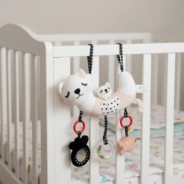 Pandantiv senzorial Bocioland Mother Cat, pentru carucior si patut