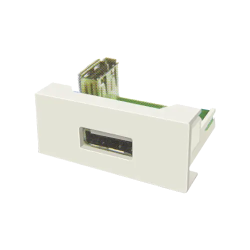 Panel cu socket USB (1 modul) pentru canal de cablu compartimentabil DLX Electric, alb RAL 9010