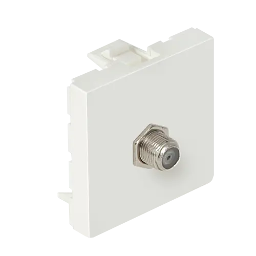 Panel echipat cu socket TV (conector F) pentru canal DLX Electric, 45×45 mm