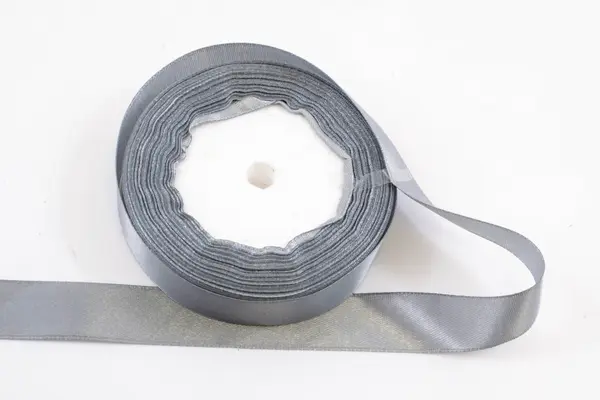 Panglica din satin pentru decorare,gri inchis, 22.5m x 2cm