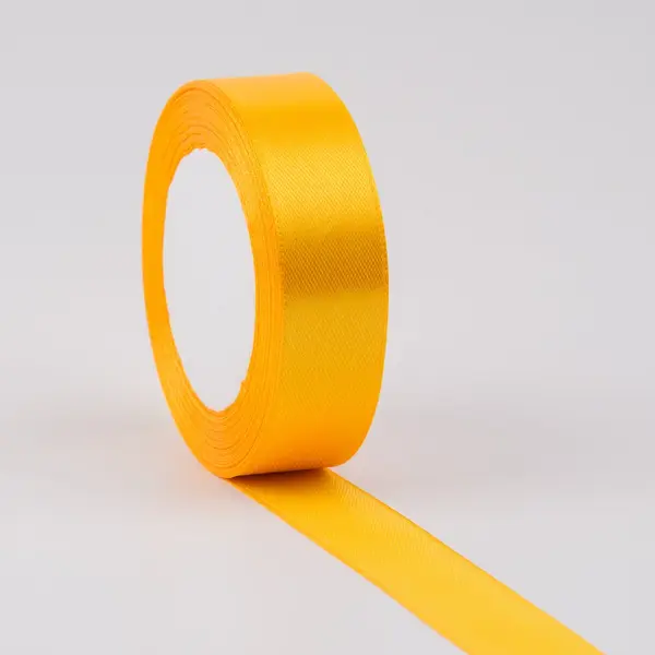 Panglica din satin pentru decorare,portocaliu deschis, 22.5m x 1.5 cm