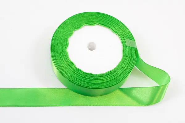 Panglica din satin pentru decorare,verde praz, 22.5m x 2cm