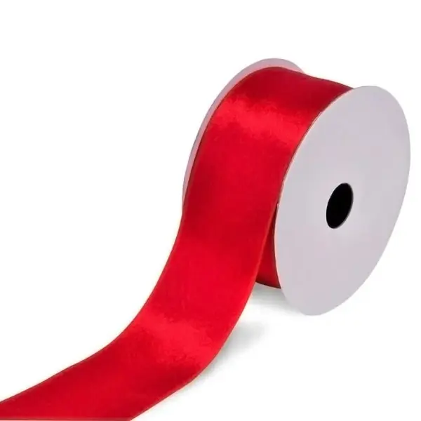 Panglica satinata pentru decorare,rosu,10mx2.5 cm