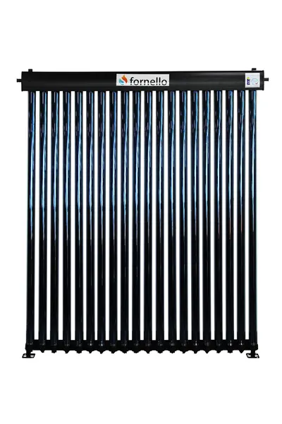 Panou colector solar presurizat cu tuburi vidate Heat Pipe Fornello 20 tuburi, destinat producerii de apa calda menajera, montaj pe acoperis inclinat sau fatada