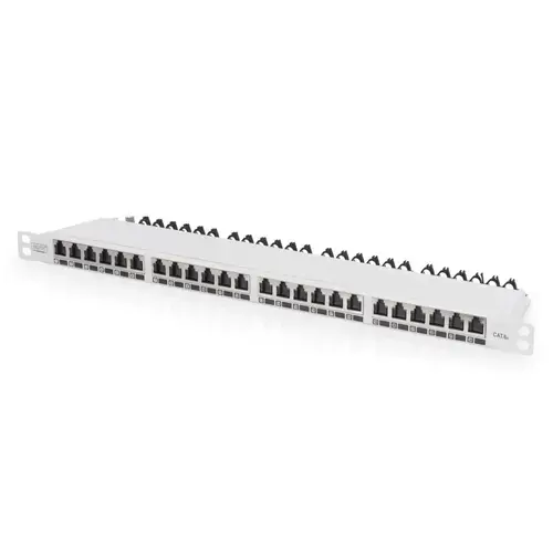Panou de corectie Digitus cu 24 porturi 0,5U (Gri)