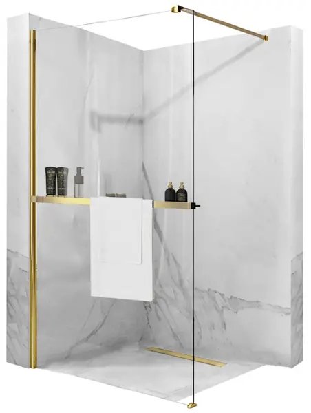 Panou de duș Rea Aero Gold N 110 Walk In + EVO
