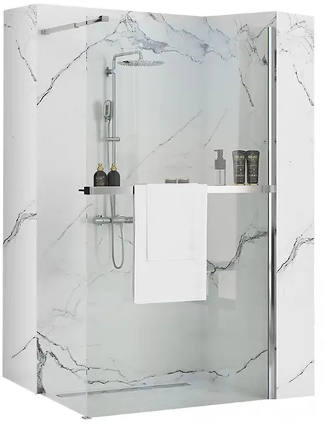 Panou de dus Rea Aero N 80 Transparent