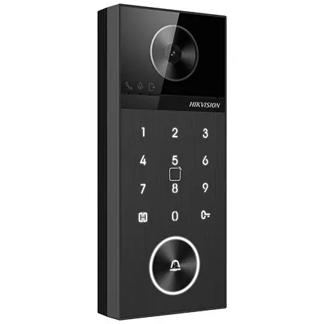 Panou exterior videointerfon TCP/IP 4MP, IR 3m, PIN, PoE, M1, IP65 - HIKVISION DS-KV6124-E1
