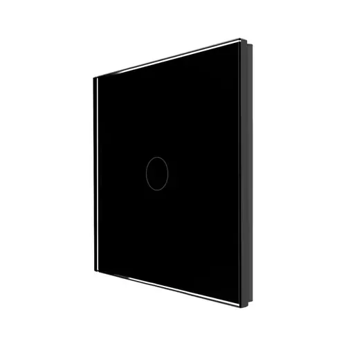 Panou Intrerupator Simplu cu Touch Din Sticla LUXION, Negru