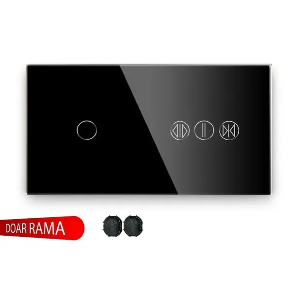 Panou întrerupător simplu+perdele din sticlă M1