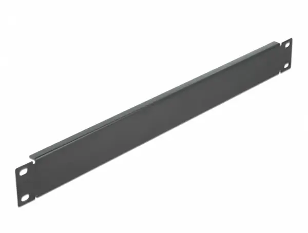 Panou masca metalic 19" 1U Negru, Delock 66289