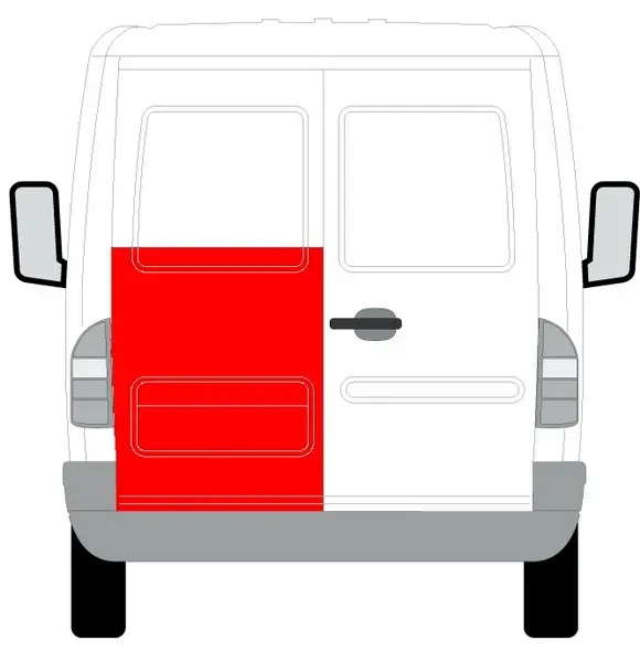 Panou pentru reparatie Usa spate stanga partea inferioara 1 2 inaltime MERCEDES SPRINTER; VW LT intre 1995-2006