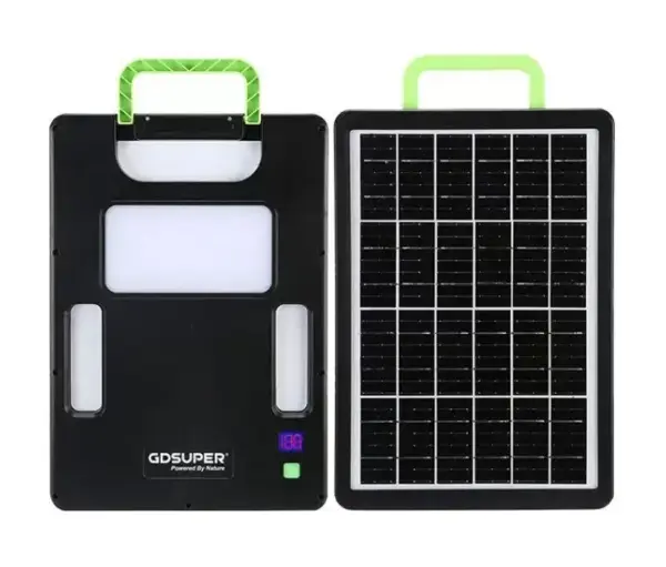 Panou solar fotovoltaic portabil cu lanterna 10000mAh GD990