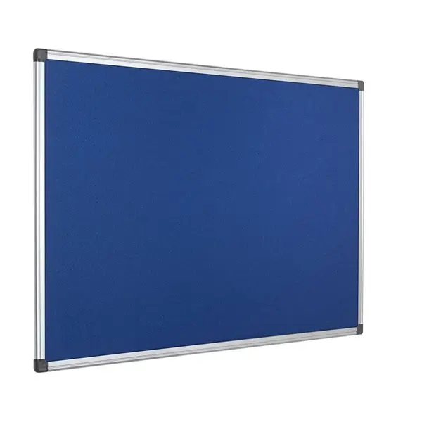 Panou textil albastru rama din aluminiu Bi-Silque 60 x 90 cm