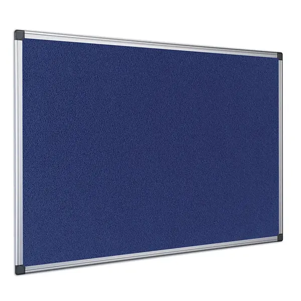 Panou textil albastru rama din aluminiu Bi-Silque 90 x 120 cm